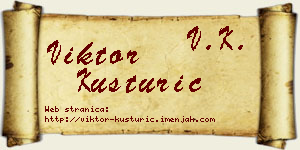 Viktor Kusturić vizit kartica